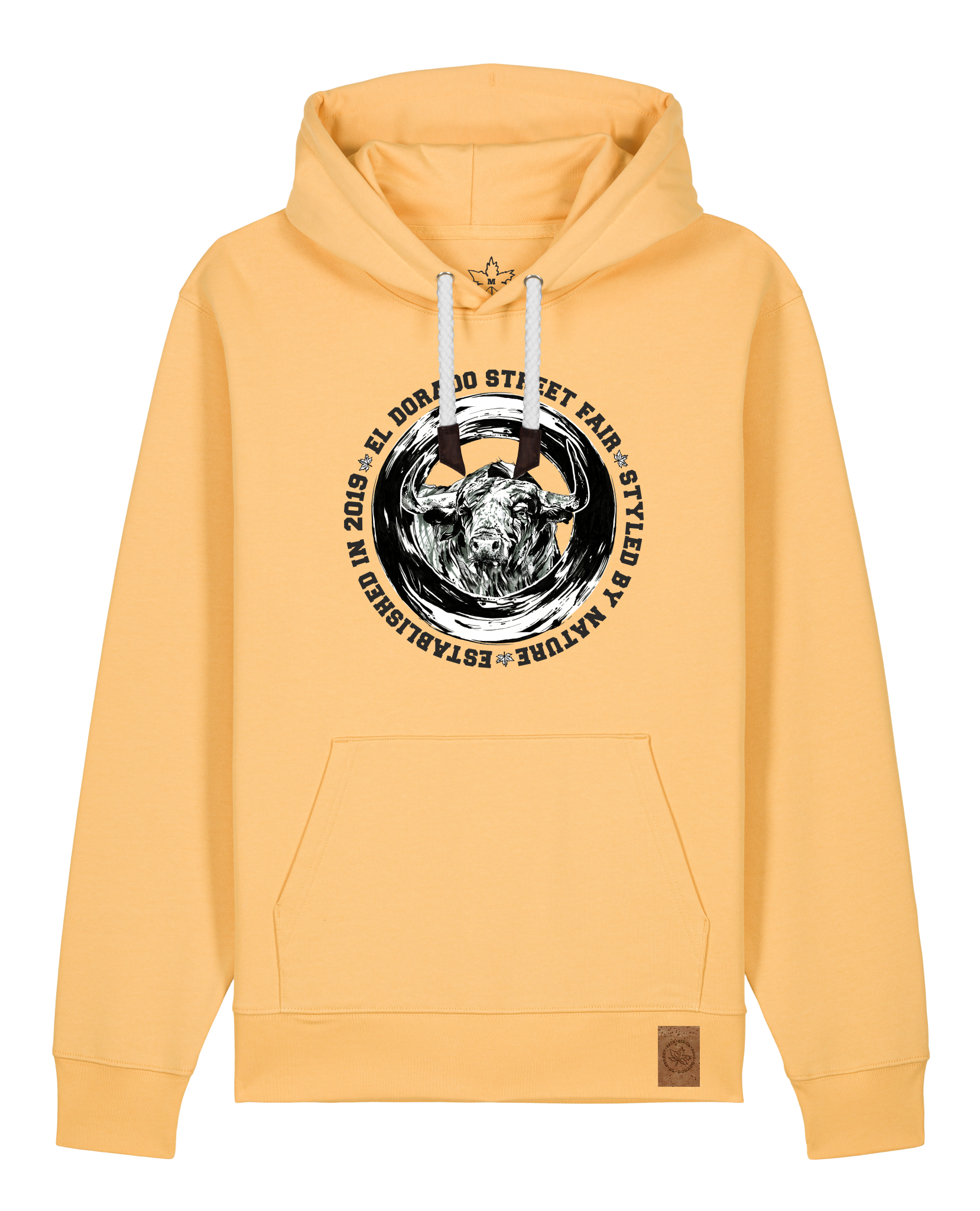 bio-unisex-medium fit-hoodie-oxpower-stsu177-senfkorn-weiße kordel-front