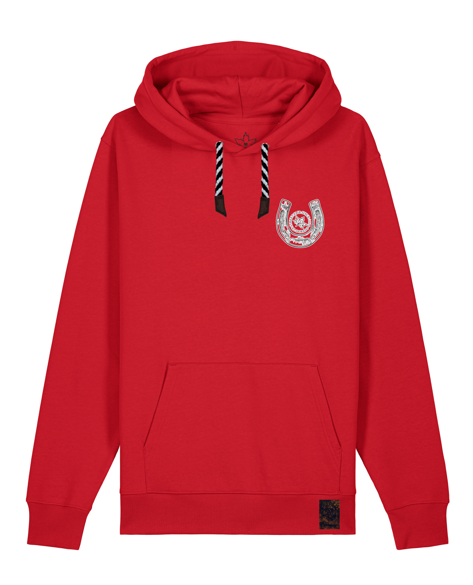 bio-unisex-medium fit-hoodie-pferd (backprint)-stsu177-erdbeere-sw kordel-front