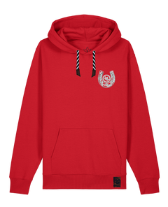 bio-unisex-medium fit-hoodie-pferd (backprint)-stsu177-erdbeere-sw kordel-front