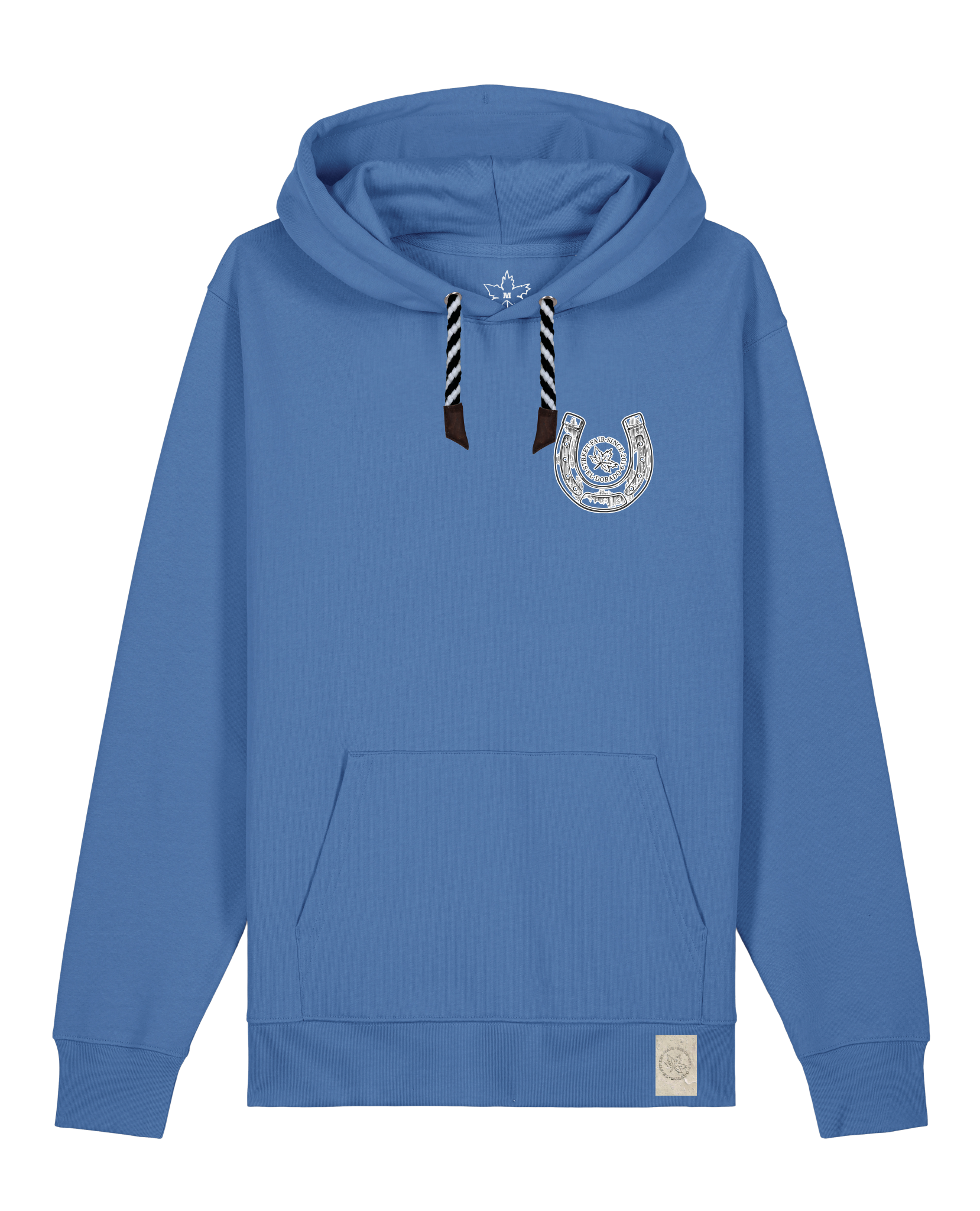 bio-unisex-medium fit-hoodie-pferd (backprint)-stsu177-hortensie-sw kordel-front