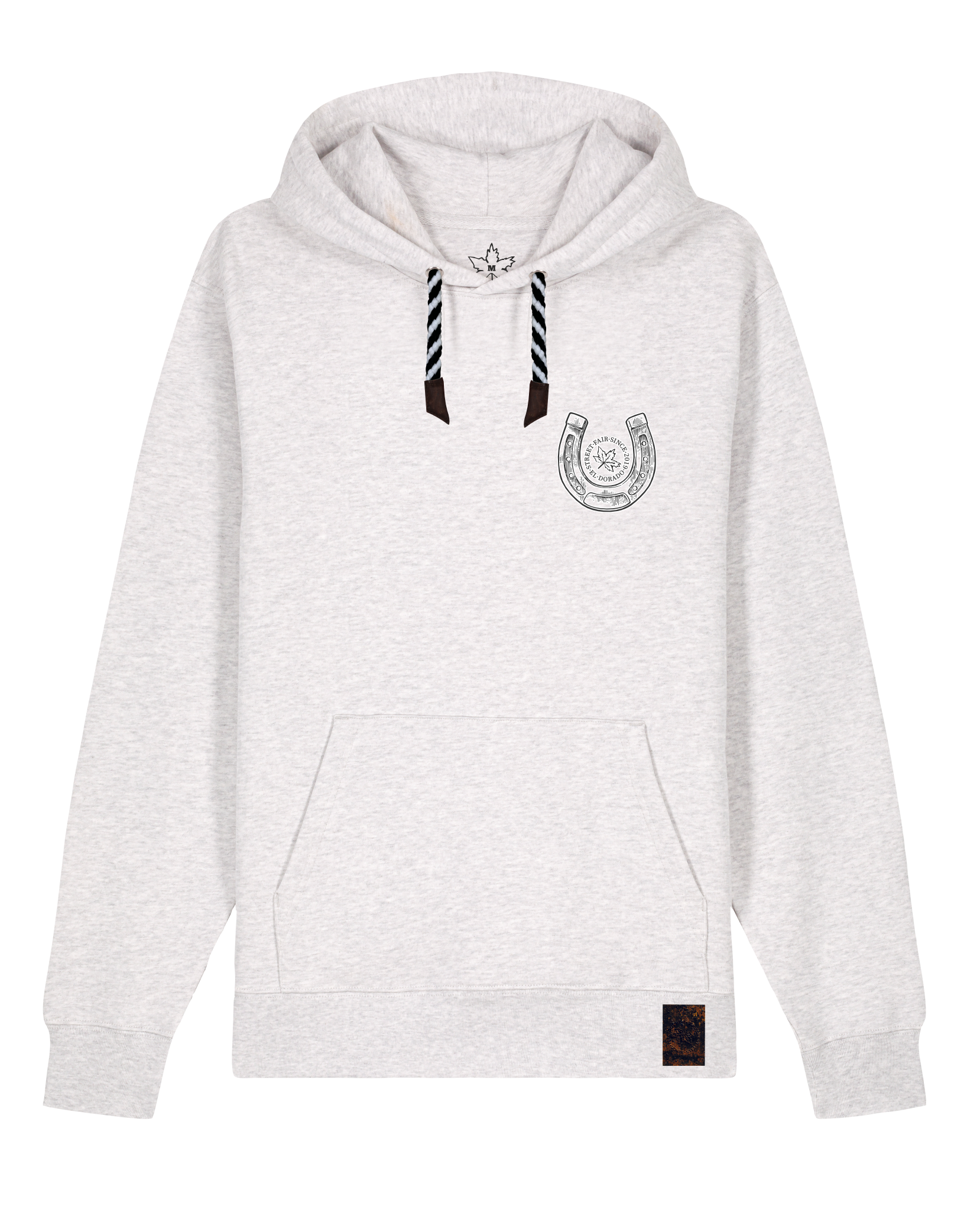 bio-unisex-medium fit-hoodie-pferd (backprint)-stsu177-rennmaus-sw kordel-front