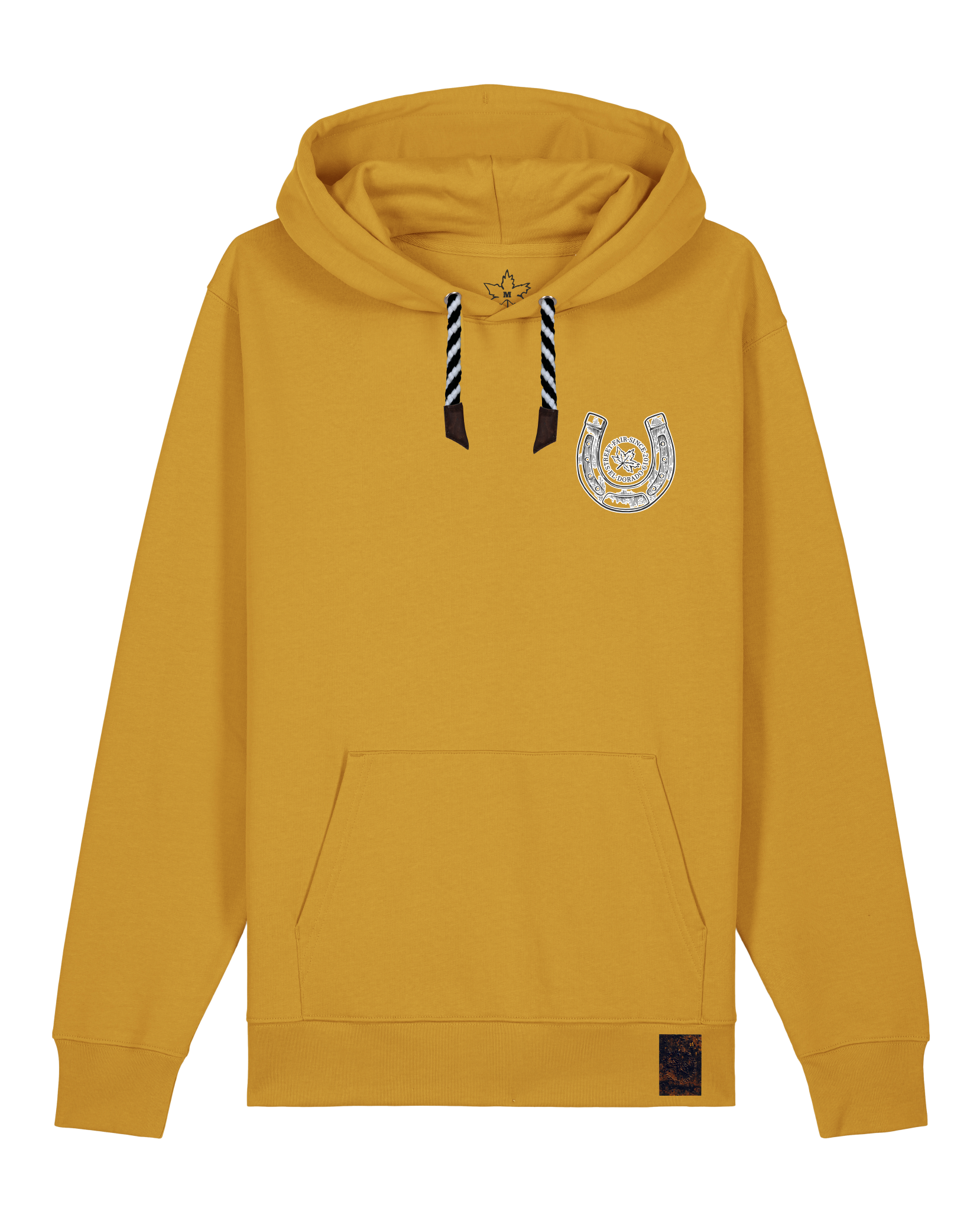 bio-unisex-medium fit-hoodie-pferd (backprint)-stsu177-senf-sw kordel-front