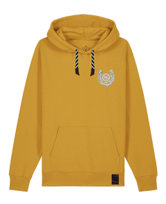 bio-unisex-medium fit-hoodie-pferd (backprint)-stsu177-senf-sw kordel-front
