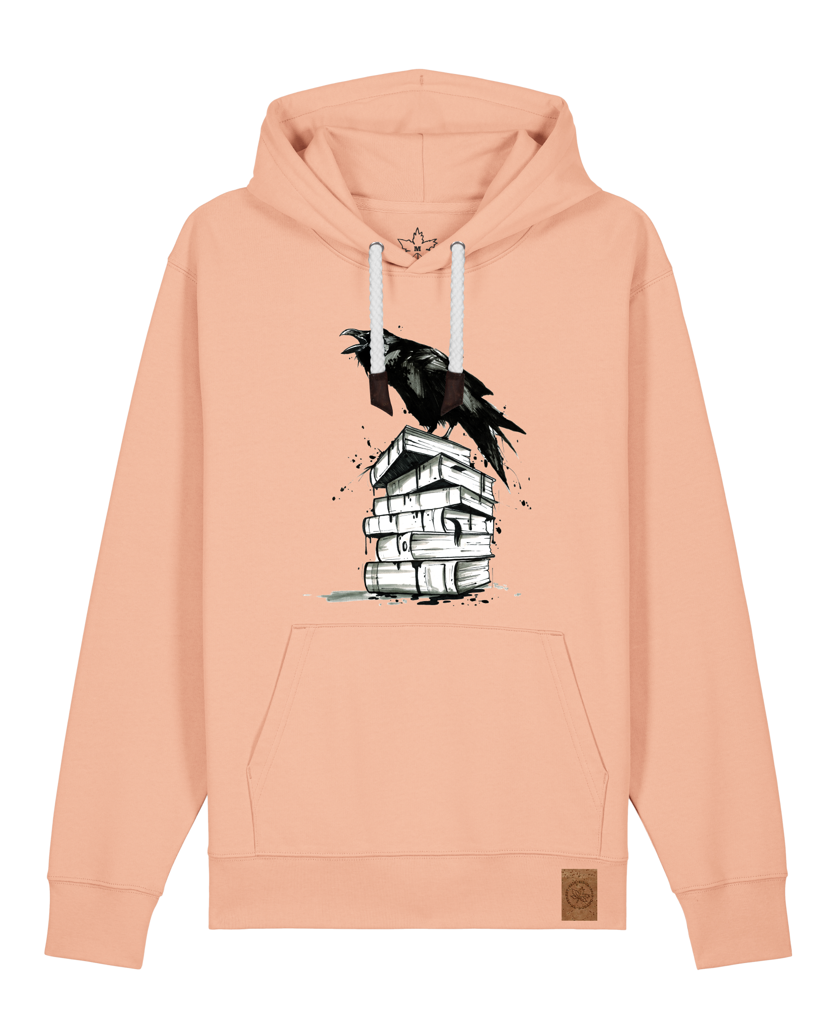 bio-unisex-medium fit-hoodie-rabe-stsu177-agyptische keramik-weiße kordel-front