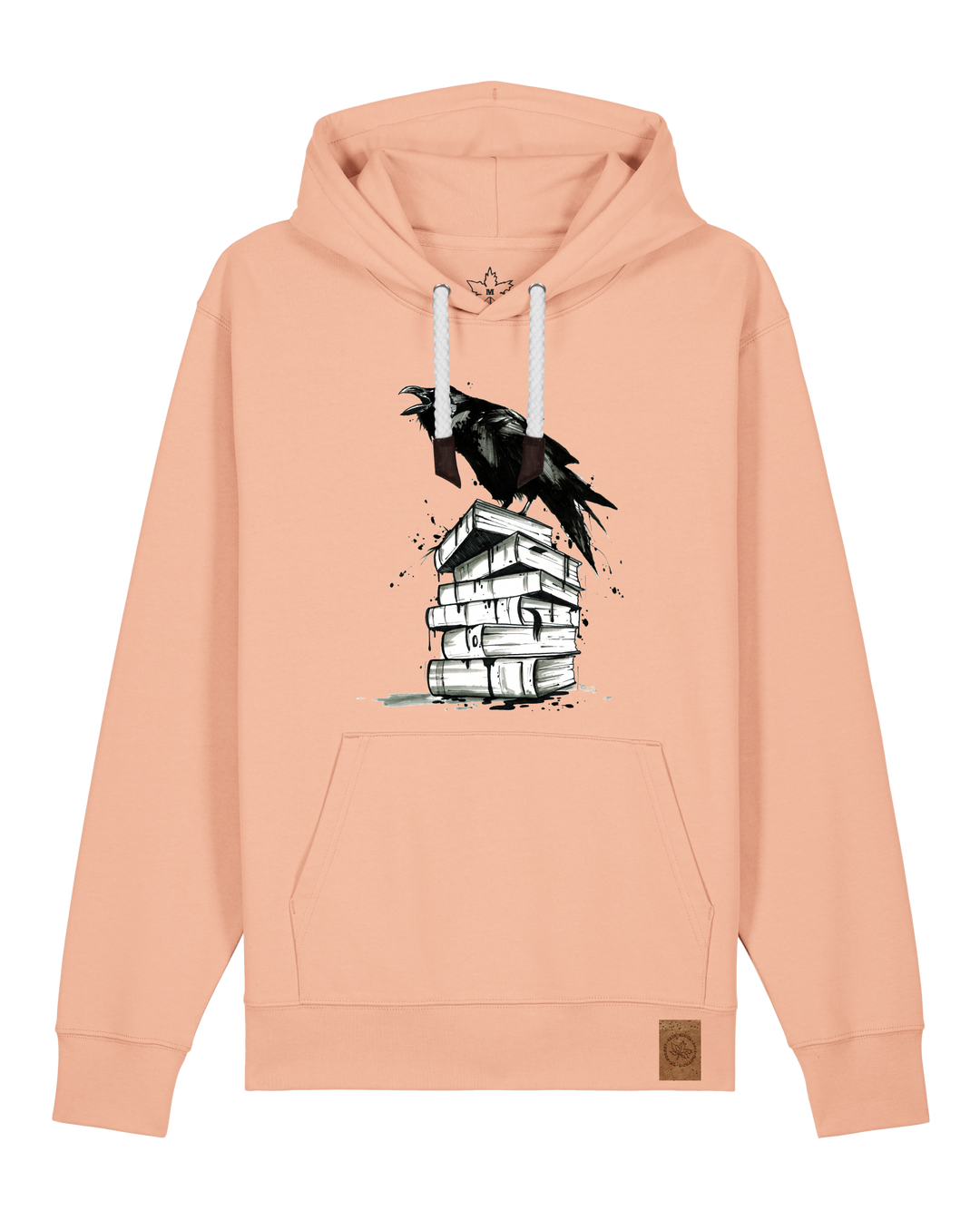 bio-unisex-medium fit-hoodie-rabe-stsu177-agyptische keramik-weiße kordel-front