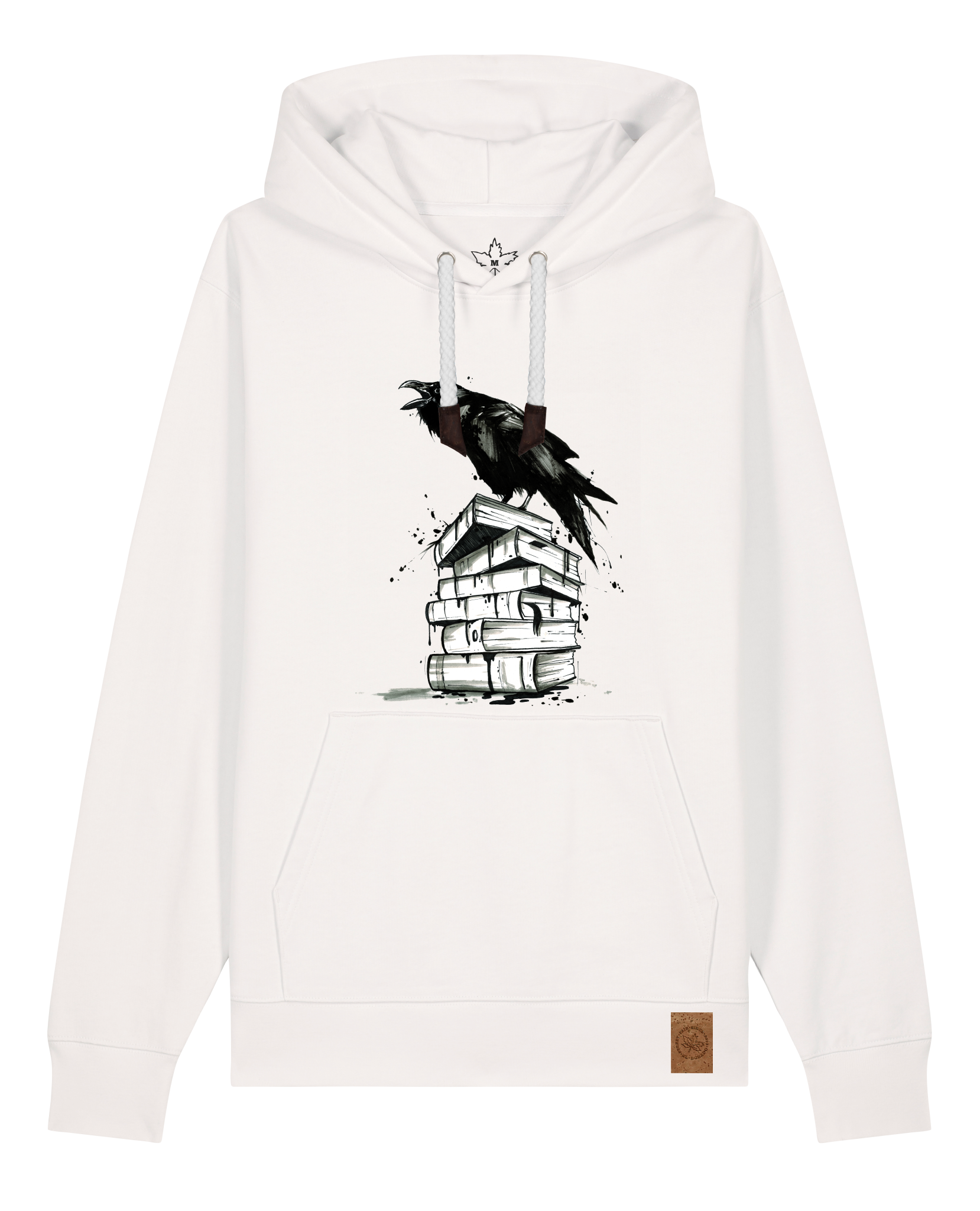 bio-unisex-medium fit-hoodie-rabe-stsu177-bio ei-weiße kordel-front