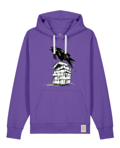 bio-unisex-medium fit-hoodie-rabe-stsu177-blaukraut-weiße kordel-front