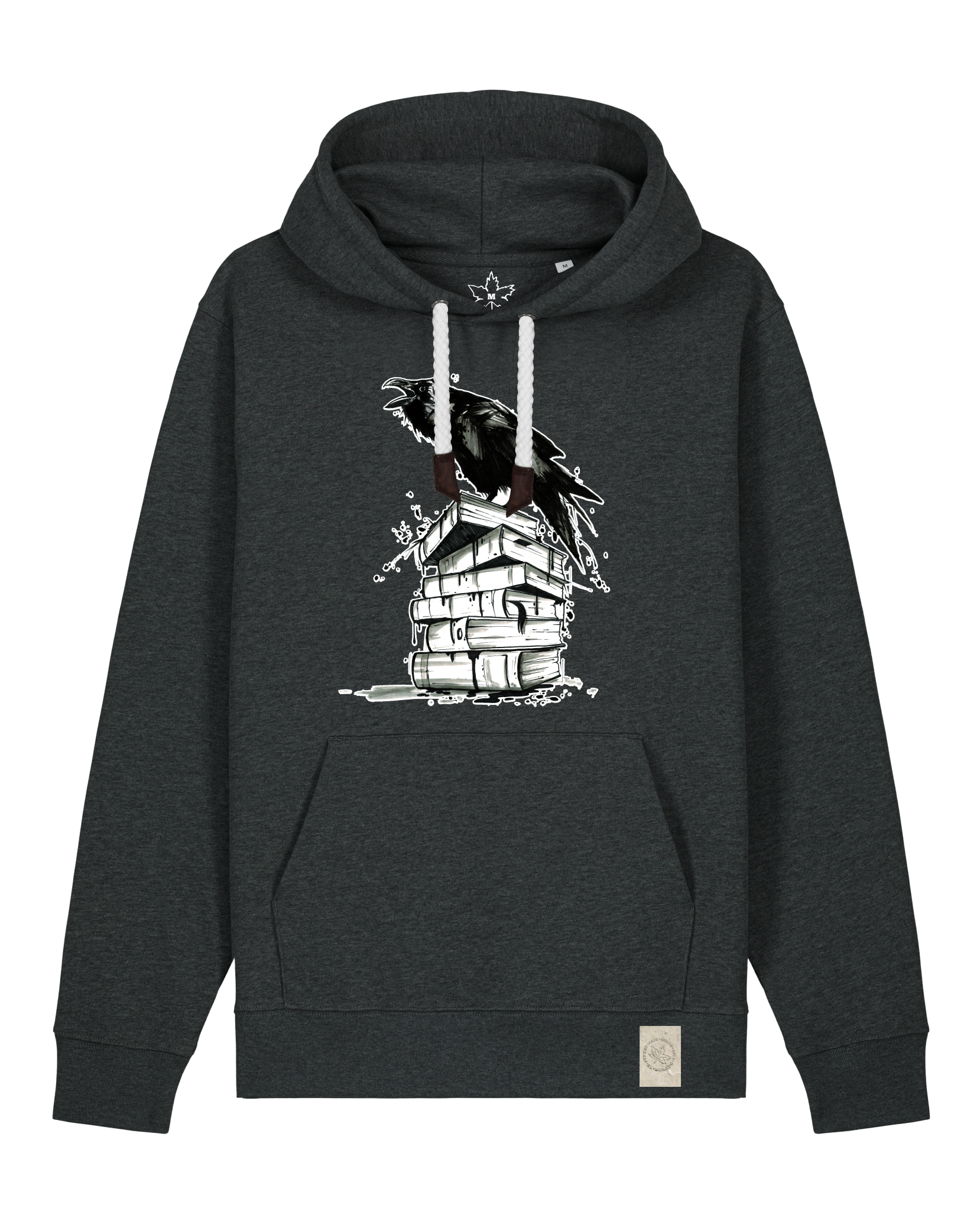 bio-unisex-medium fit-hoodie-rabe-stsu177-elephant-weiße kordel-front