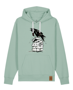 bio-unisex-medium fit-hoodie-rabe-stsu177-eukalyptus-weiße kordel-front