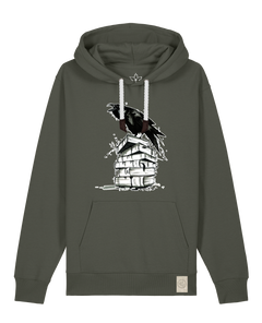 bio-unisex-medium fit-hoodie-rabe-stsu177-grunkohl-weiße kordel-front