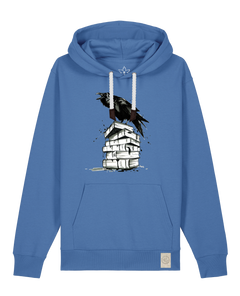 bio-unisex-medium fit-hoodie-rabe-stsu177-hortensie-weiße kordel-front