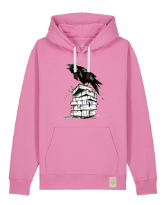 bio-unisex-medium fit-hoodie-rabe-stsu177-kaugummi-weiße kordel-front