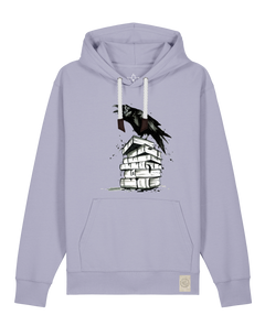 bio-unisex-medium fit-hoodie-rabe-stsu177-lavender-weiße kordel-front