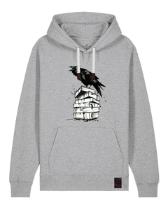 bio-unisex-medium fit-hoodie-rabe-stsu177-mausgrau-weiße kordel-front