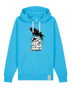 bio-unisex-medium fit-hoodie-rabe-stsu177-wasserblau-weiße kordel-front