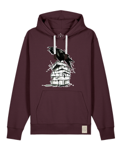 bio-unisex-medium fit-hoodie-rabe-stsu177-zartbitter-weiße kordel-front