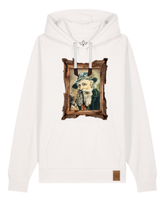 bio-unisex-medium fit-hoodie-räuchermann-stsu177-bio ei-weiße kordel-front
