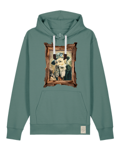 bio-unisex-medium fit-hoodie-räuchermann-stsu177-blautanne-weiße kordel-front
