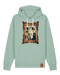 bio-unisex-medium fit-hoodie-räuchermann-stsu177-eukalyptus-weiße kordel-front