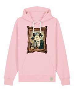 bio-unisex-medium fit-hoodie-räuchermann-stsu177-flamingo-weiße kordel-front