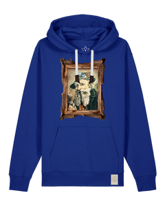 bio-unisex-medium fit-hoodie-räuchermann-stsu177-kornblume-weiße kordel-front