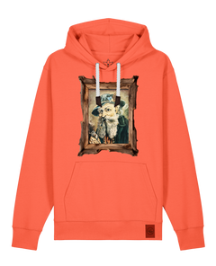 bio-unisex-medium fit-hoodie-räuchermann-stsu177-mandarine-weiße kordel-front