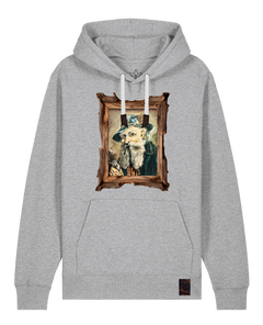 bio-unisex-medium fit-hoodie-räuchermann-stsu177-mausgrau-weiße kordel-front