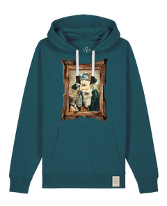 bio-unisex-medium fit-hoodie-räuchermann-stsu177-nordmanntanne-weiße kordel-front