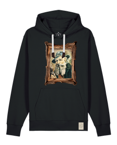 bio-unisex-medium fit-hoodie-räuchermann-stsu177-schwarz-weiße kordel-front