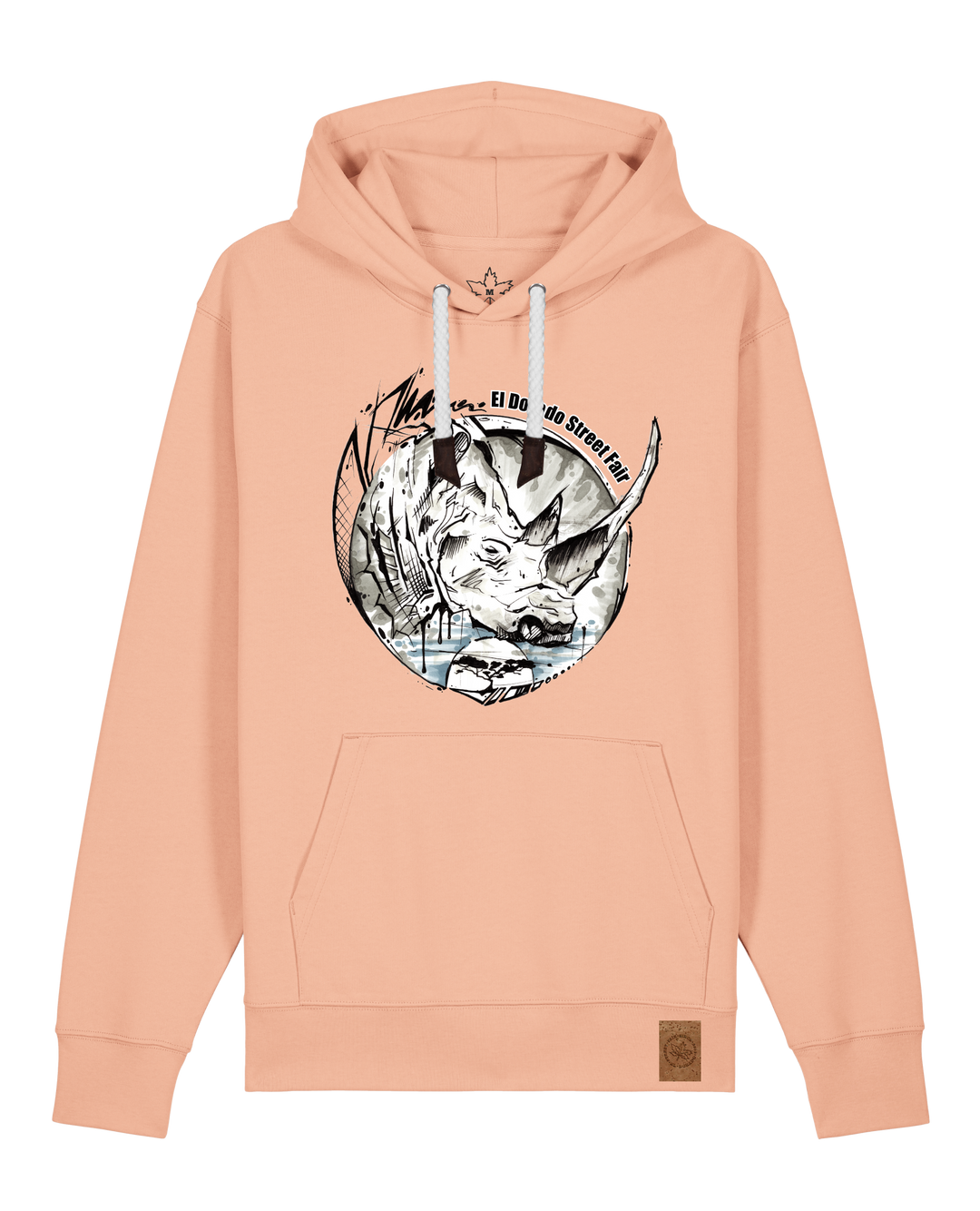 bio-unisex-medium fit-hoodie-rhinocchio-stsu177-agyptische keramik-weiße kordel-front