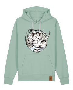 bio-unisex-medium fit-hoodie-rhinocchio-stsu177-eukalyptus-weiße kordel-front