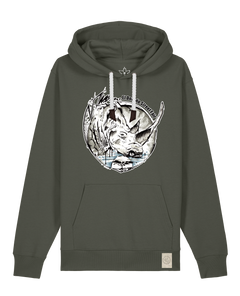 bio-unisex-medium fit-hoodie-rhinocchio-stsu177-grunkohl-weiße kordel-front