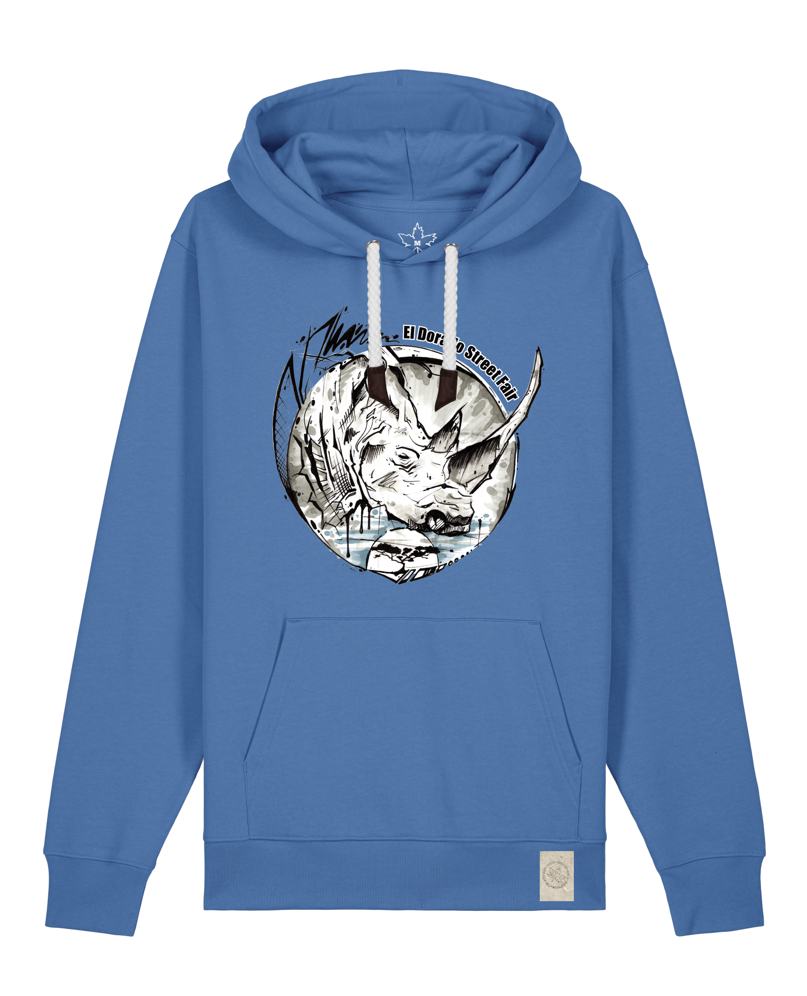 bio-unisex-medium fit-hoodie-rhinocchio-stsu177-hortensie-weiße kordel-front
