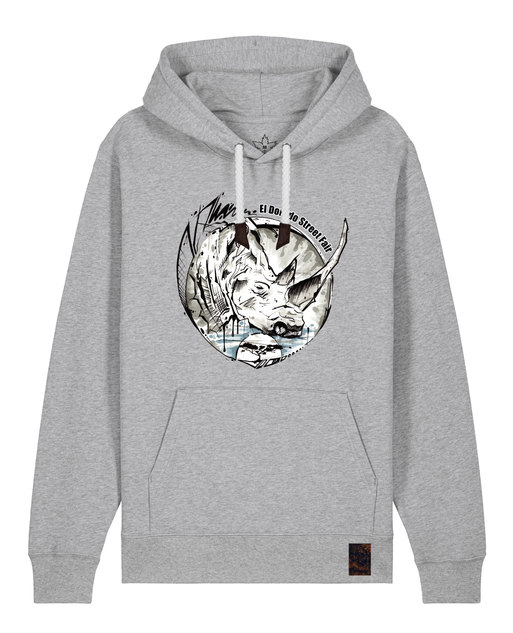 bio-unisex-medium fit-hoodie-rhinocchio-stsu177-mausgrau-weiße kordel-front