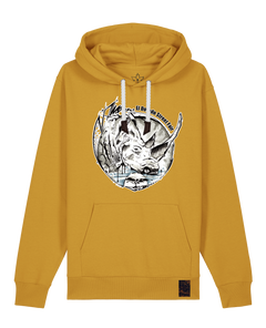 bio-unisex-medium fit-hoodie-rhinocchio-stsu177-senf-weiße kordel-front