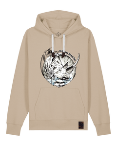 bio-unisex-medium fit-hoodie-rhinocchio-stsu177-treibsand-weiße kordel-front