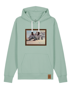 bio-unisex-medium fit-hoodie-rübezahl in spindler myln-stsu177-eukalyptus-weiße kordel-front