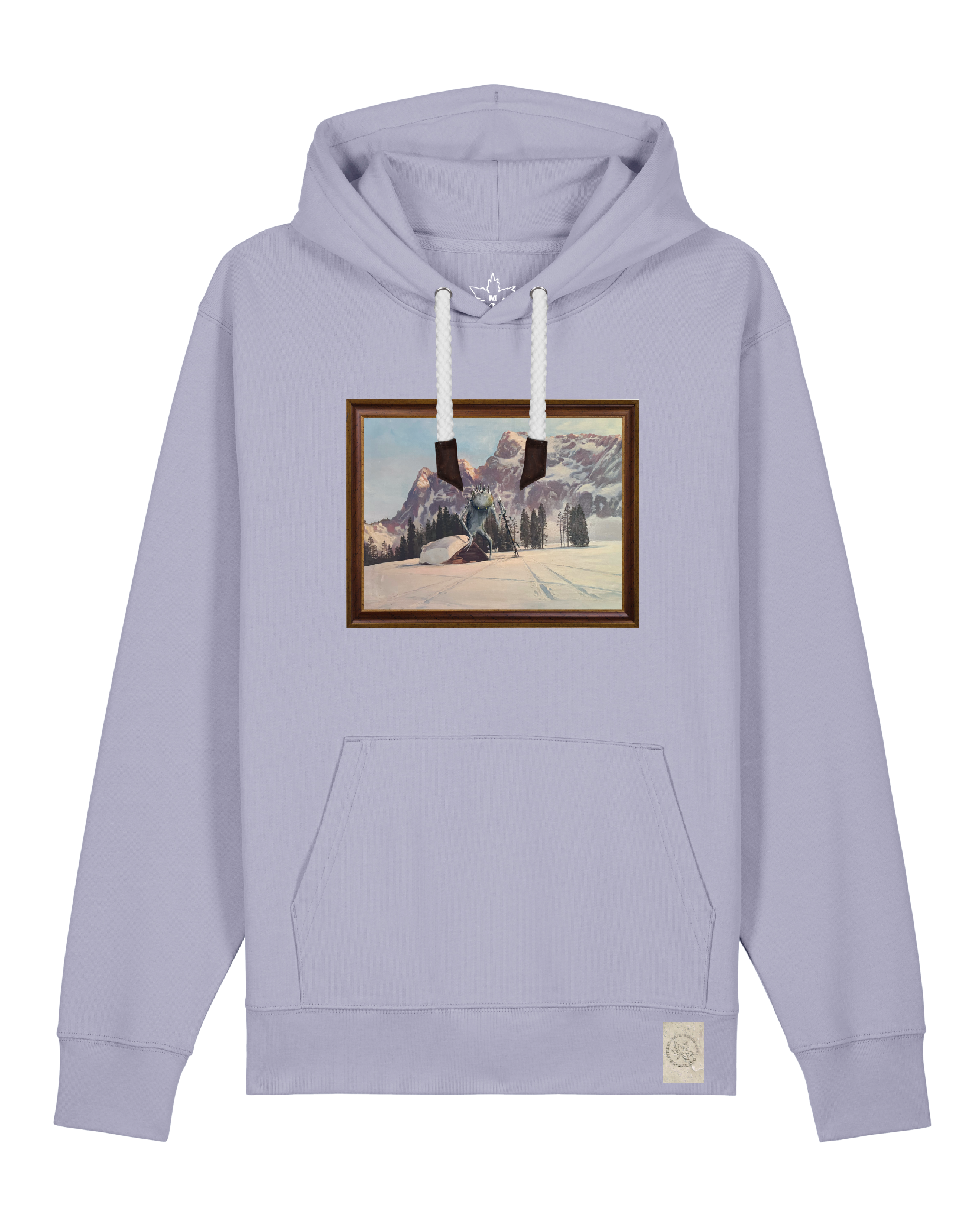 bio-unisex-medium fit-hoodie-rübezahl in spindler myln-stsu177-lavender-weiße kordel-front