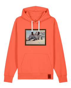 bio-unisex-medium fit-hoodie-rübezahl in spindler myln-stsu177-mandarine-weiße kordel-front