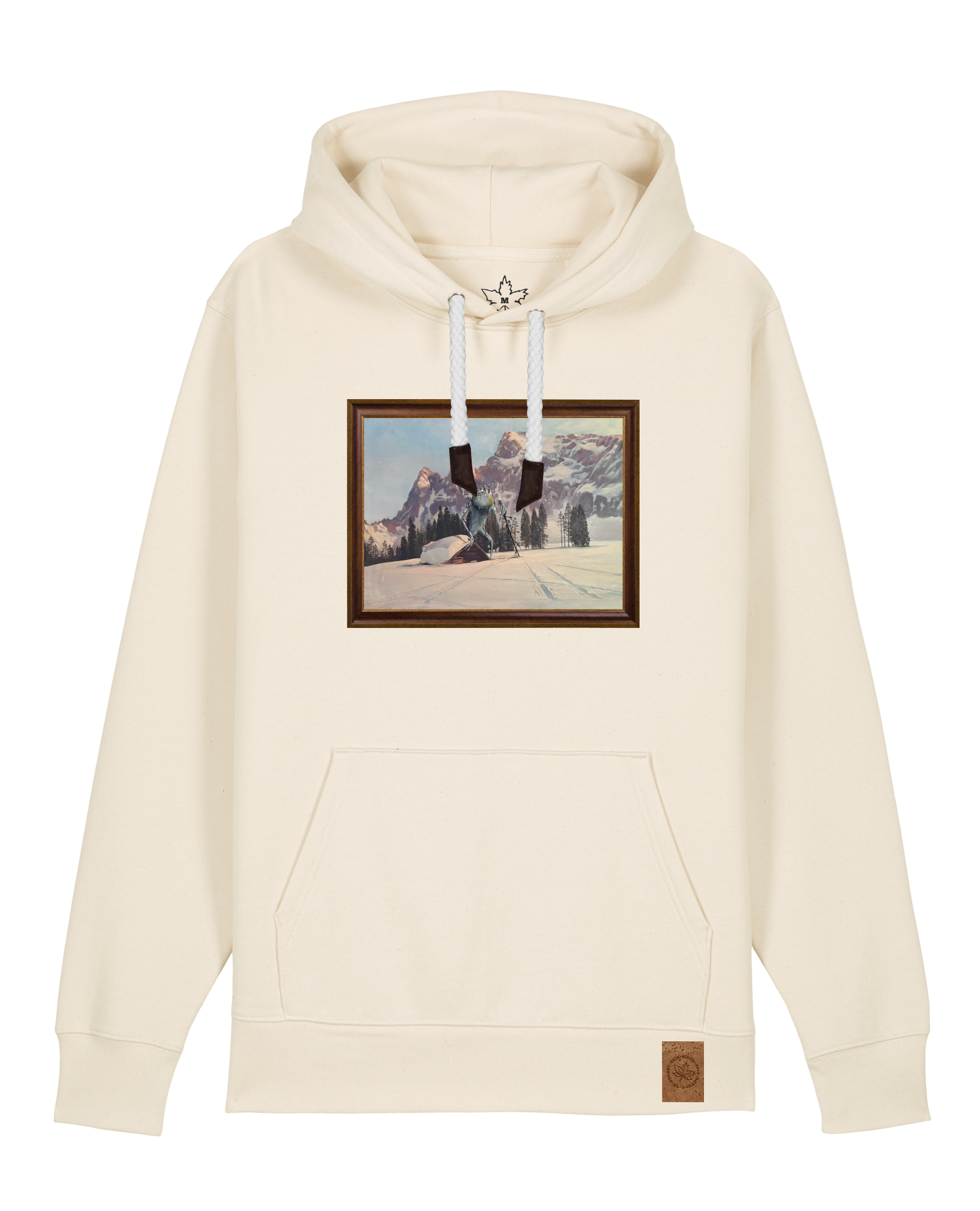 bio-unisex-medium fit-hoodie-rübezahl in spindler myln-stsu177-natur-weiße kordel-front