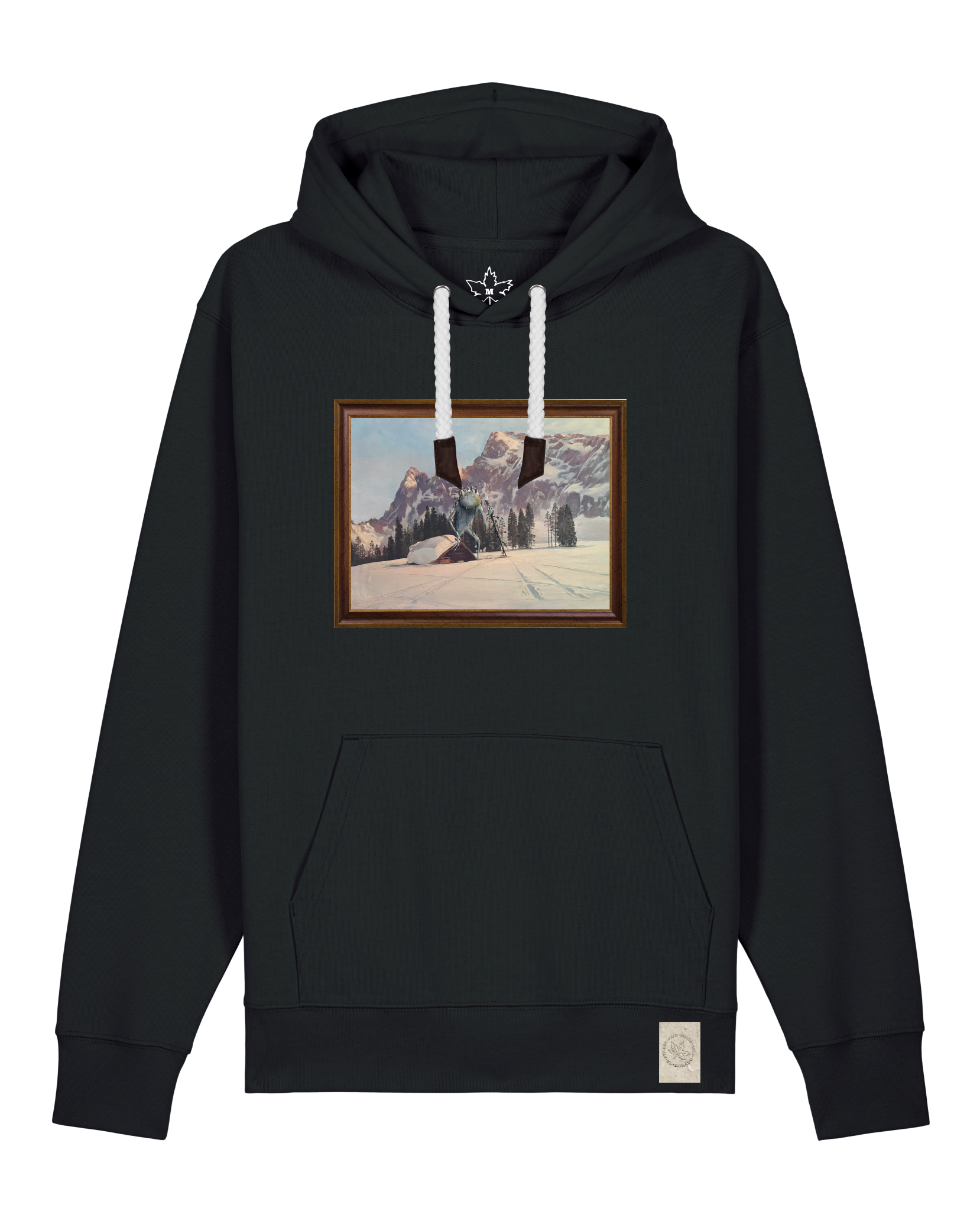 bio-unisex-medium fit-hoodie-rübezahl in spindler myln-stsu177-schwarz-weiße kordel-front