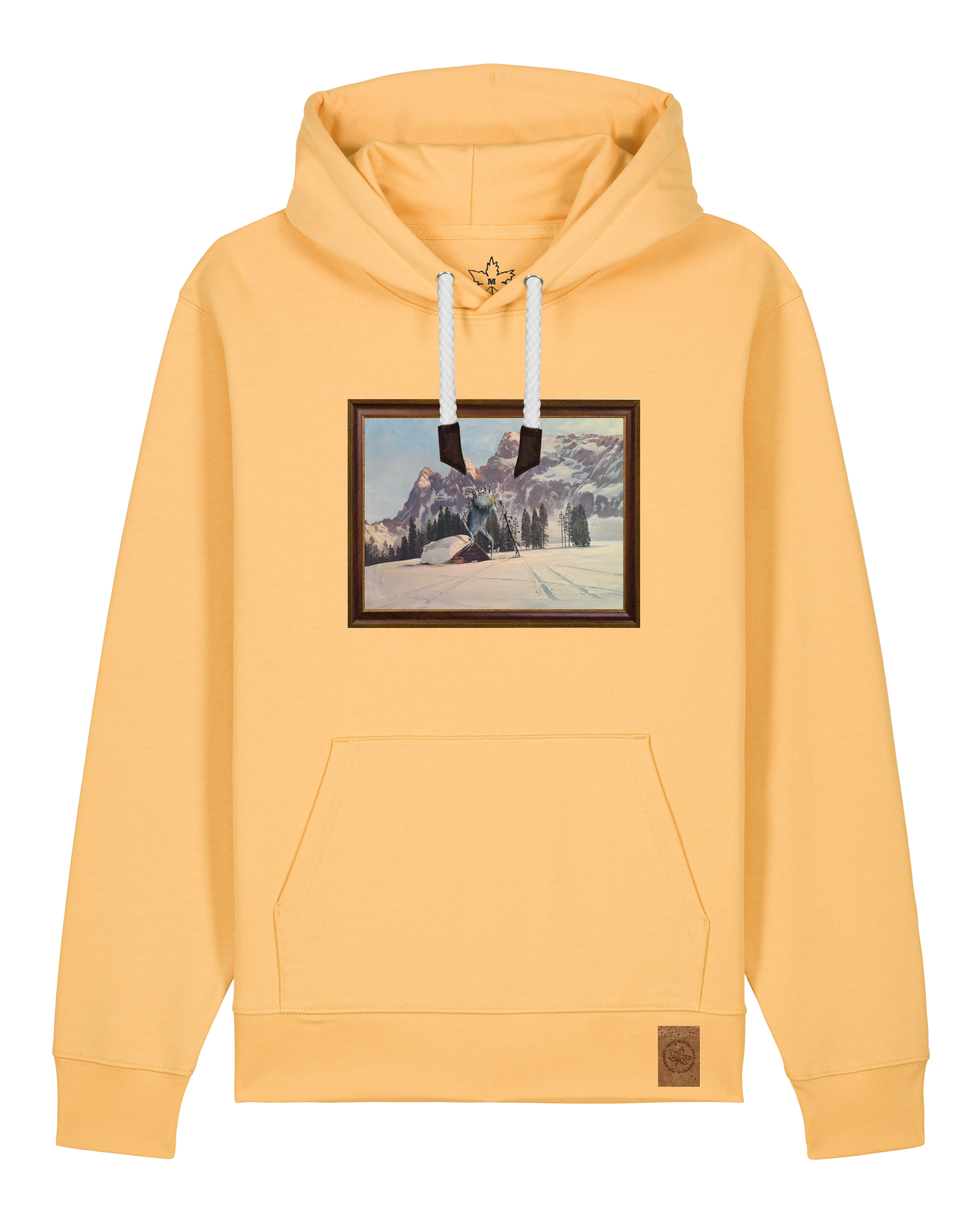 bio-unisex-medium fit-hoodie-rübezahl in spindler myln-stsu177-senfkorn-weiße kordel-front