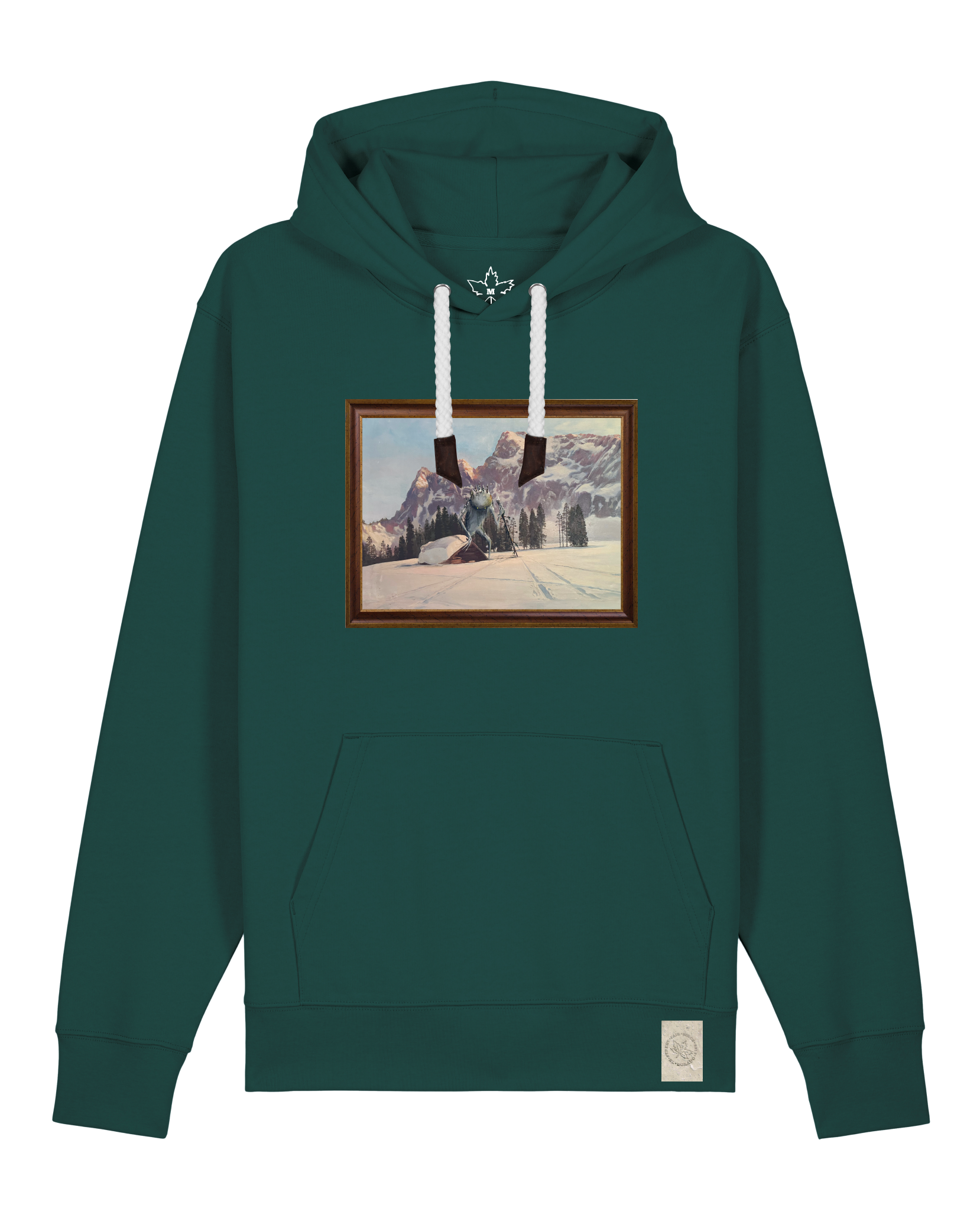 bio-unisex-medium fit-hoodie-rübezahl in spindler myln-stsu177-spirulina-weiße kordel-front