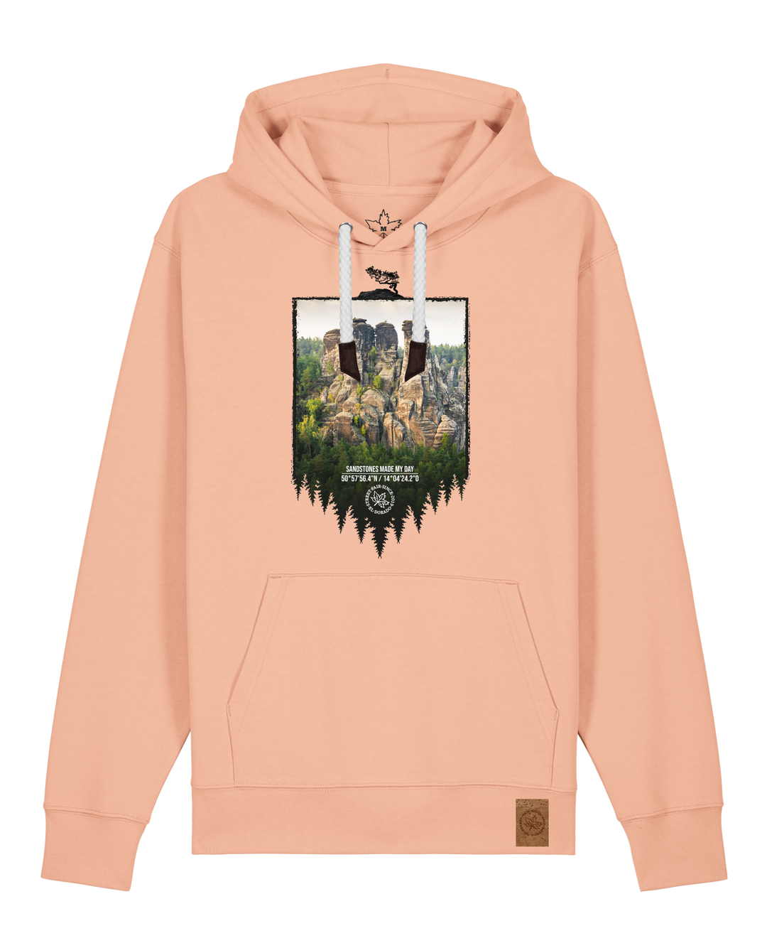 bio-unisex-medium fit-hoodie-sächsische schweiz-stsu177-agyptische keramik-weiße kordel-front