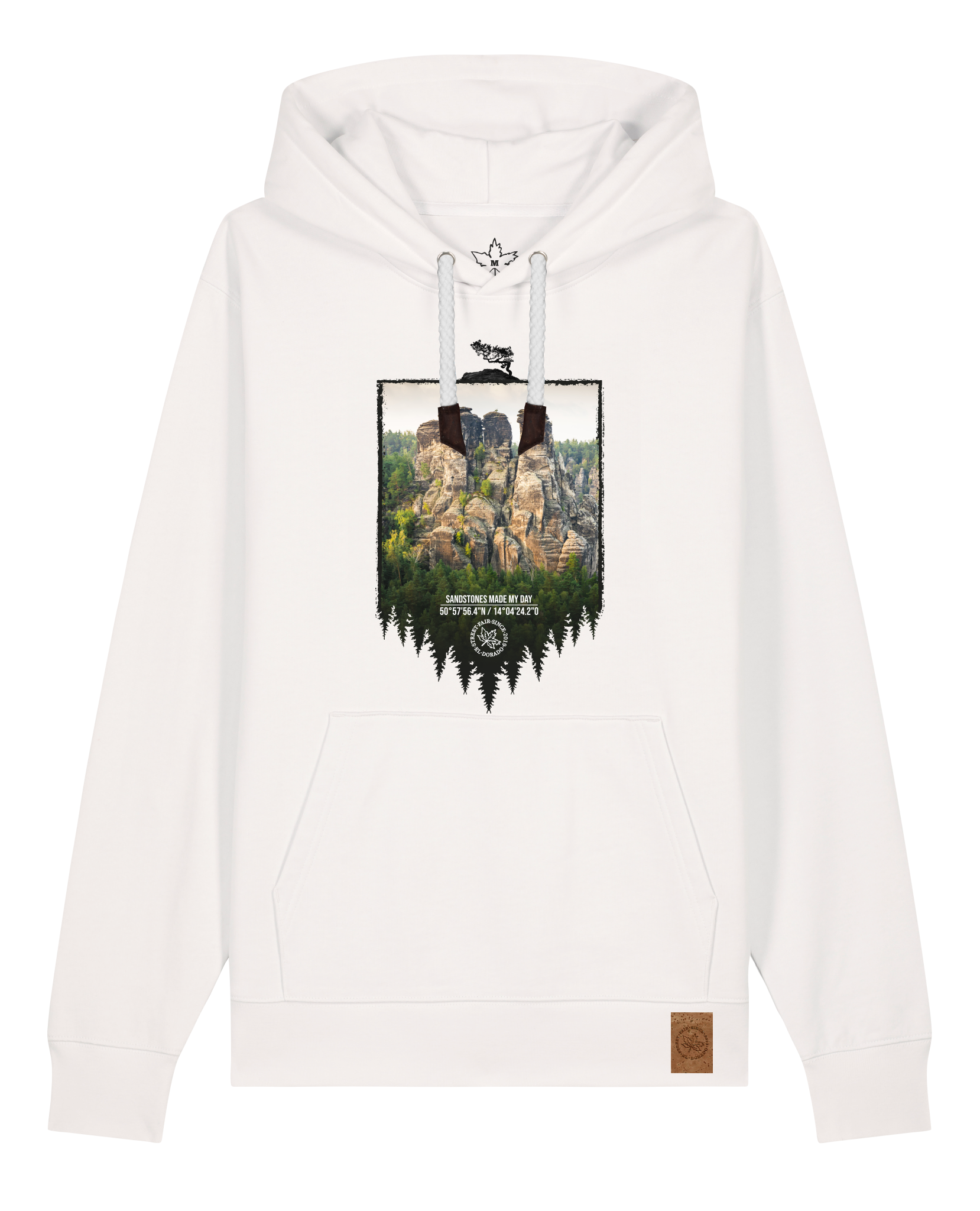 bio-unisex-medium fit-hoodie-sächsische schweiz-stsu177-bio ei-weiße kordel-front