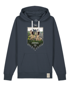 bio-unisex-medium fit-hoodie-sächsische schweiz-stsu177-blaubeernacht-weiße kordel-front