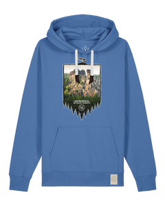 bio-unisex-medium fit-hoodie-sächsische schweiz-stsu177-hortensie-weiße kordel-front