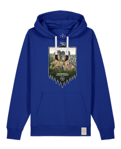 bio-unisex-medium fit-hoodie-sächsische schweiz-stsu177-kornblume-weiße kordel-front