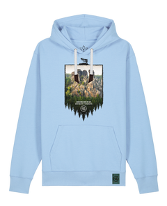 bio-unisex-medium fit-hoodie-sächsische schweiz-stsu177-lagune-weiße kordel-front