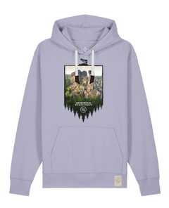 bio-unisex-medium fit-hoodie-sächsische schweiz-stsu177-lavender-weiße kordel-front